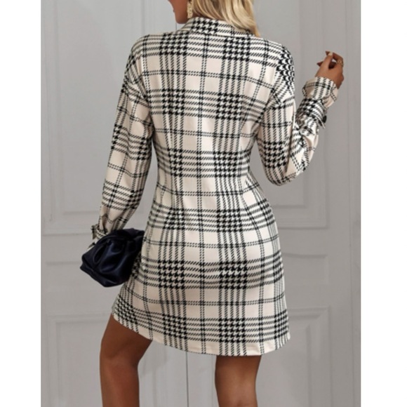 Plaid Button-Up Mini Dress - Picture 2 of 16